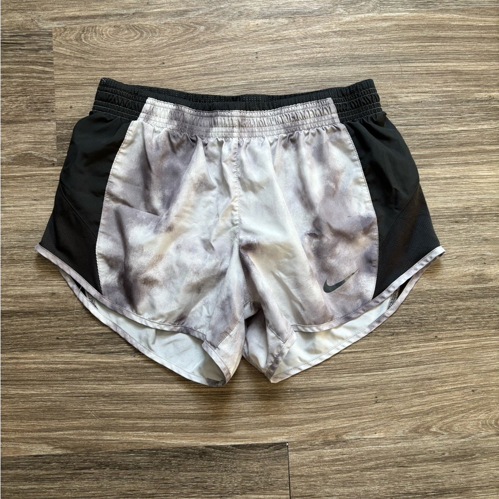 Nike Women's Black and White Athletic Shorts